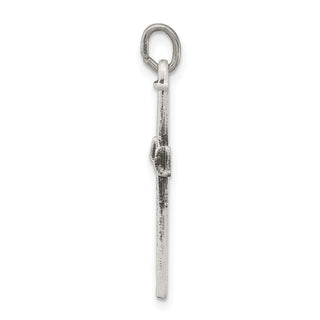 925 Sterling Silver Antiqued Nail Cross Pendant QC5237