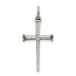 925 Sterling Silver Antiqued Nail Cross Pendant QC5237