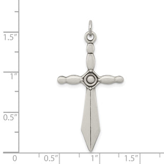 925 Sterling Silver Sword Cross Pendant