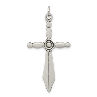 925 Sterling Silver Sword Cross Pendant