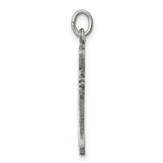 Sterling Silver Antiqued Cross Charm QC5248