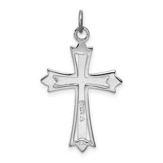 Rhodium-Plated and Yellow 925 Sterling Silver Cross Pendant QC5254