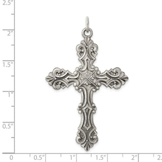 925 Sterling Silver Antiqued Cross Pendant QC5261