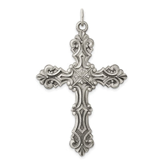 925 Sterling Silver Antiqued Cross Pendant QC5261