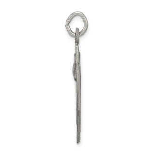 925 Sterling Silver Antiqued Alpha Omega Cross Pendant