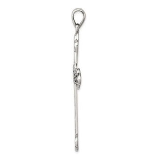 925 Sterling Silver Antiqued Thorn Cross Pendant