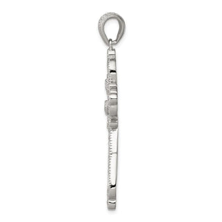 925 Sterling Silver Cubic Zirconia Filigree Cross Pendant