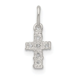 Sterling Silver CZ Cross Charm QC5333