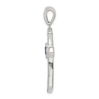 925 Sterling Silver Cubic Zirconia Passion Cross Pendant QC5348