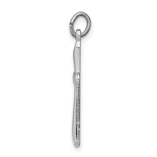 Sterling Silver Rhodium-plated Cross Charm QC5384