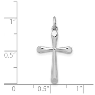 Sterling Silver Rhodium-plated Cross Charm QC5384
