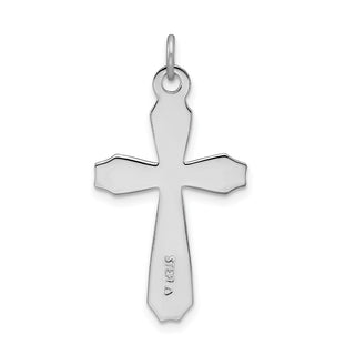 Rhodium-Plated and Yellow 925 Sterling Silver Cross Pendant QC5388