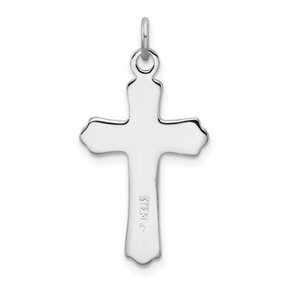 Sterling Silver Rhodium-plated & Gold-plated Cross Charm QC5393