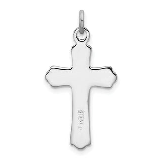 Sterling Silver Rhodium-plated & Gold-plated Cross Charm QC5393