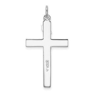 Rhodium-Plated 925 Sterling Silver Inri Crucifix Pendant QC5426