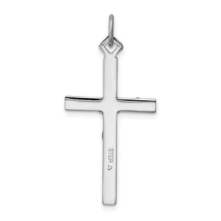 Rhodium-Plated 925 Sterling Silver Crucifix Pendant QC5429