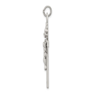 925 Sterling Silver Antiqued Crucifix Pendant QC5434