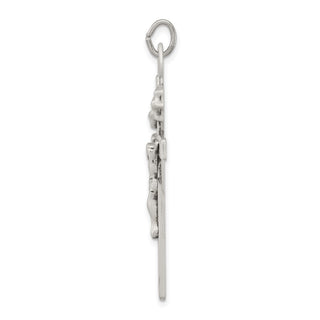 925 Sterling Silver Antiqued Crucifix Pendant QC5434