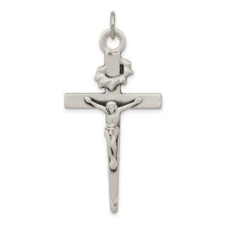 925 Sterling Silver Antiqued Crucifix Pendant QC5434