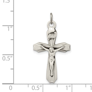 925 Sterling Silver Antiqued Inri Crucifix Pendant QC5437