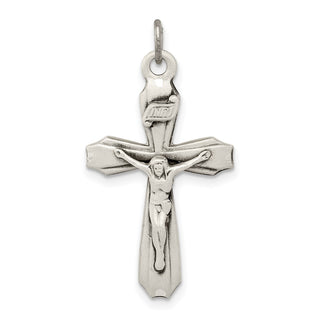 925 Sterling Silver Antiqued Inri Crucifix Pendant QC5437