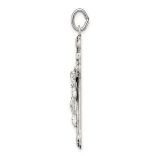 925 Sterling Silver Antiqued Inri Crucifix Pendant QC5439