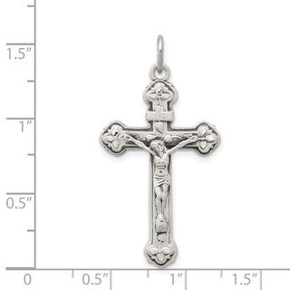 925 Sterling Silver Antiqued Inri Crucifix Pendant QC5439