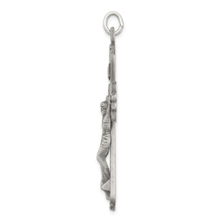 925 Sterling Silver Antiqued Inri Crucifix Pendant QC5445