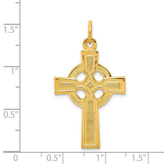 Gold Plated 925 Sterling Silver Celtic Cross Pendant
