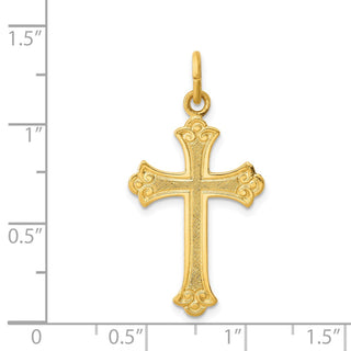 Gold Plated 925 Sterling Silver Cross Pendant