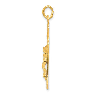 Gold Plated 925 Sterling Silver Inri Crucifix Pendant QC5469
