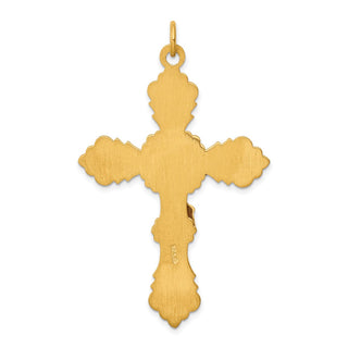 Gold Plated 925 Sterling Silver Inri Crucifix Pendant QC5474
