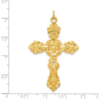 Gold Plated 925 Sterling Silver Inri Crucifix Pendant QC5474