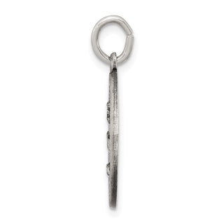 Sterling Silver Antiqued Holy Family Medal Pendant