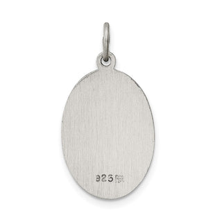 Sterling Silver Antiqued Sacred Heart of Jesus Medal Pendant QC5481