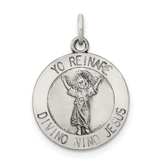 Sterling Silver Divino Nino Medal Pendant (Divine Infant Jesus) QC5486