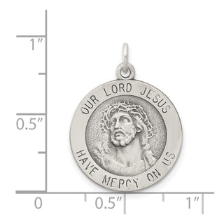 Sterling Silver Antiqued Ecce Homo Medal Pendant QC5494