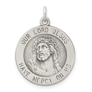 Sterling Silver Antiqued Ecce Homo Medal Pendant QC5494