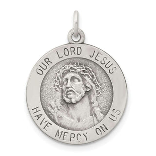 Sterling Silver Antiqued Ecce Homo Medal Pendant QC5494