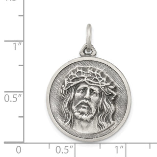 Sterling Silver Antiqued Ecce Homo Medal Pendant QC5495