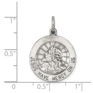 Sterling Silver Jesus Have Mercy Medal Pendant