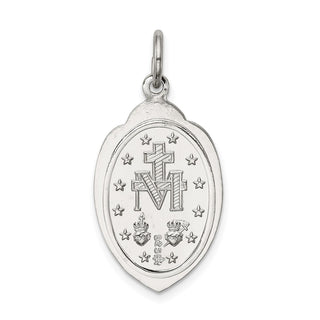 Sterling Silver Miraculous Medal Pendant QC5506