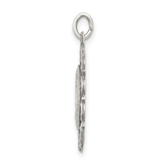 Sterling Silver Antiqued Miraculous Medal Pendant QC5509