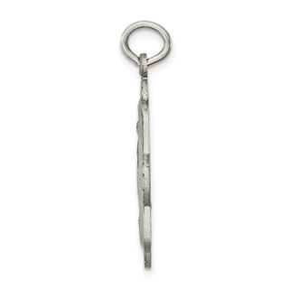 Sterling Silver Antiqued Miraculous Medal Pendant QC5510