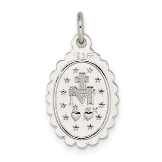 Sterling Silver Miraculous Medal Pendant QC5513