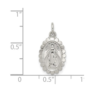 Sterling Silver Miraculous Medal Pendant QC5513