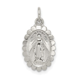 Sterling Silver Miraculous Medal Pendant QC5513