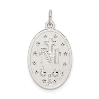 Sterling Silver Miraculous Medal Pendant QC5514