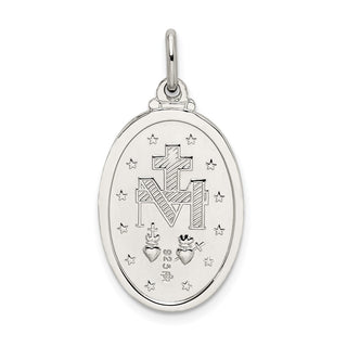 Sterling Silver Miraculous Medal Pendant QC5515