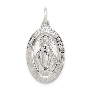 Sterling Silver Miraculous Medal Pendant QC5516